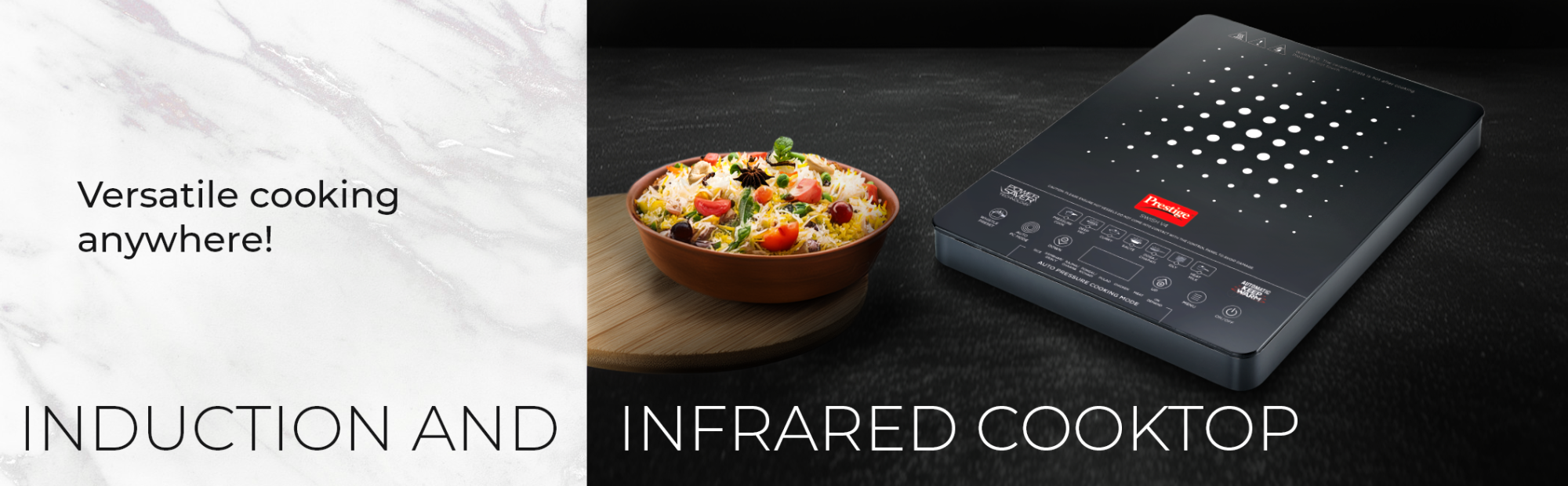 1200W Induction/Infrared Cooktops