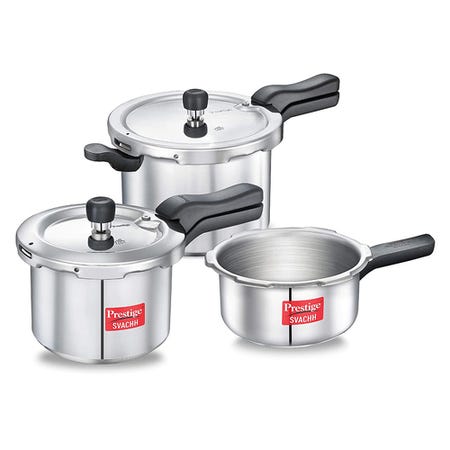 Prestige svachh aluminium combo cooker (2, 3 & 5 L)